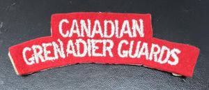 WW2 Canadian Grenadier Guards Shoulder Title