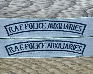 RAF Police Auxiliaries Tropical Shoulder Titles