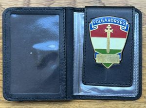 Hungary Civil Guard Leather Wallet & ID Badge