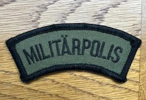 Sweden Military Police Shoulder Title Militarpolis