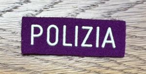 Italy Polizia White Rubber on Felt