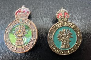 Women's Land Army Badges x 2