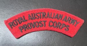 Royal Australian Provost Corps Shoulder Title Edged