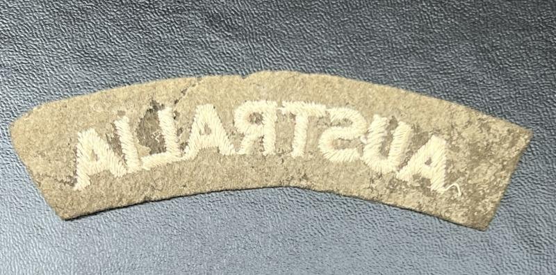 WW2 Australia Nationality Shoulder Title British Made — image 2