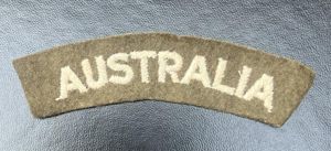 WW2 Australia Nationality Shoulder Title British Made