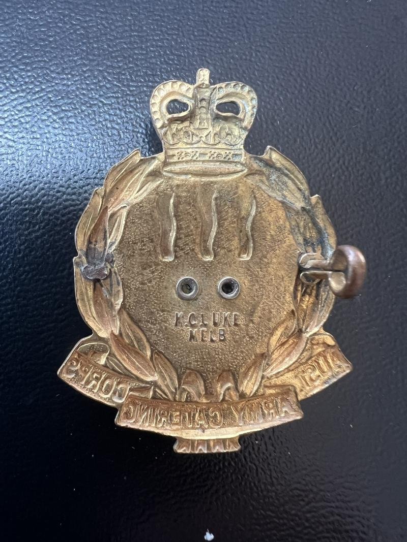Australian Army Catering Corps Officers Hat badge — image 2