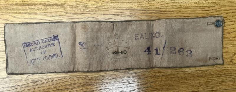 WW1 Lord Derby Scheme Armband Ealing — image 2
