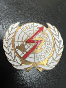 United Nations Emergency Force Signals Beret Badge