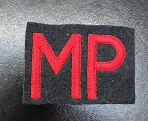 US MP Red on Black Old Patch King