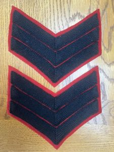 Canadian Rifles Sergeants Stripes Pair Original