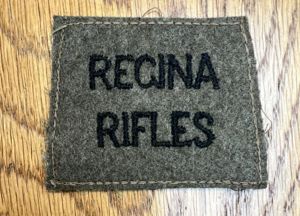 Canadian Regina Rifles Slip on Title WW2