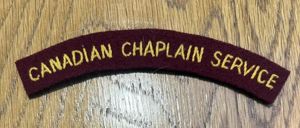 Canadian Chaplin Service Repro Shoulder Titles