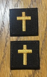 Canadian Chaplin Collar Badges Gold on Black