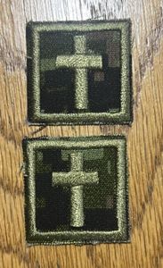 Canadian Chaplin CADPAT Collar Patches Pair