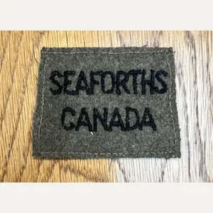 Canadian Seaforths Canada Slip on Title WW2