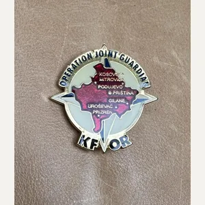 KFOR Operation Joint Guardian Badge Red