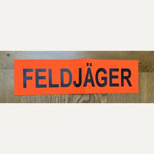 German FeldJager Military Police Fluorescent Back Patch