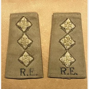 Royal Engineers Captain Rank Slides Pair