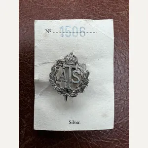 Auxiliary Territorial Service ATS Silver Sweetheart Broach