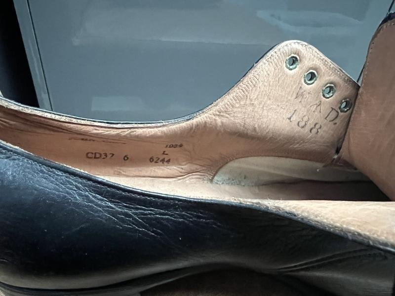 Black Women's Civil Defence Shoes 1954 Dated Size 6L — image 3