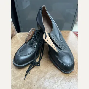 Black Women's Civil Defence Shoes 1954 Dated Size 6L