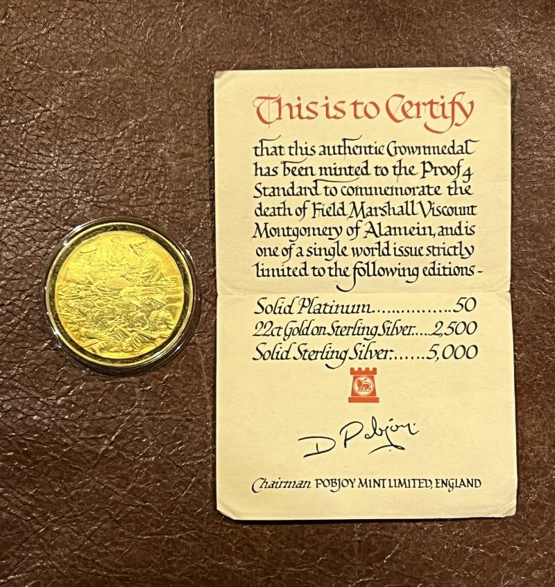 Field Marshall Viscount Montgomery of Alamein Crown Medal — image 3