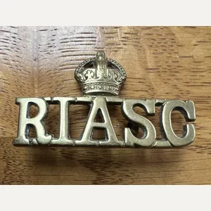 Royal Indian Army service Corps Cast Brass Shoulder Title