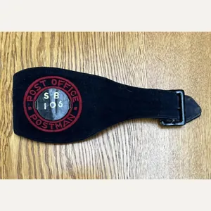 Vintage Post Office Postman Armband With Badge