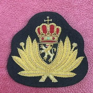 Belgium Officers Bullion Cap Badge