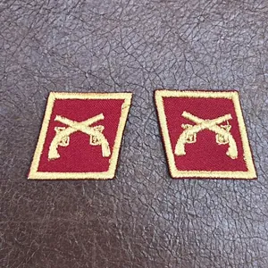 Georgia Red MP Collar Patches Pair