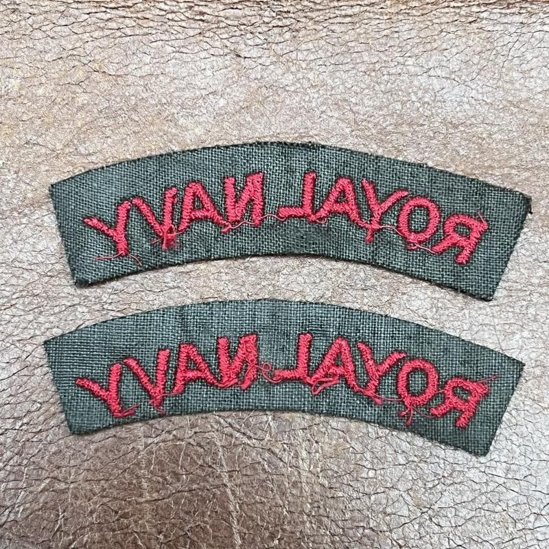 Royal Navy Shoulder Titles WW2 Pair — image 2