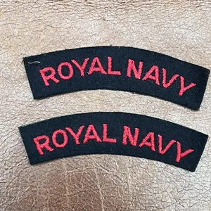 Royal Navy Shoulder Titles WW2 Pair
