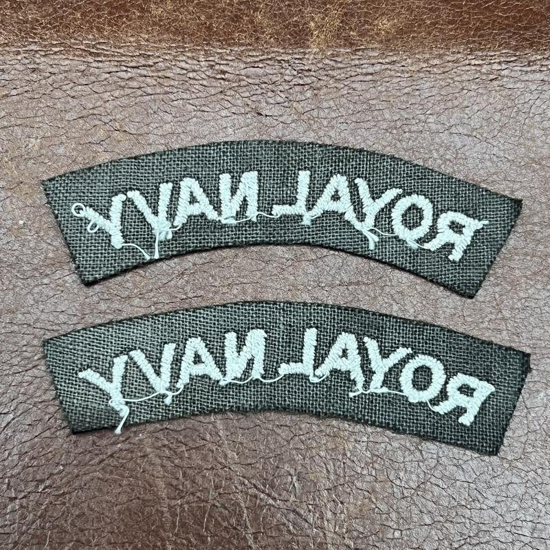 Royal Navy Shoulder Titles WW2 Pair — image 2