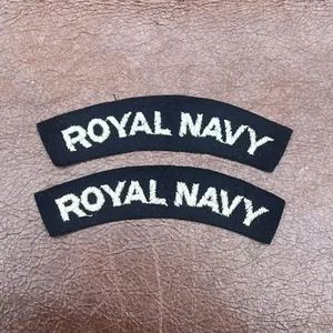 Royal Navy Shoulder Titles WW2 Pair Paste Backs