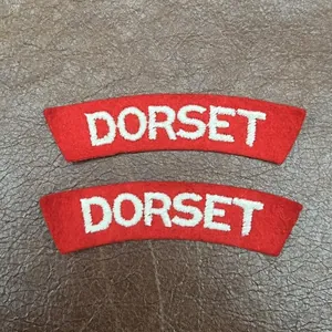 Dorset Regiment Shoulder Titles WW2 Paste Backs