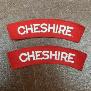 Cheshire Regiment Shoulder Titles WW2 Paste Backs