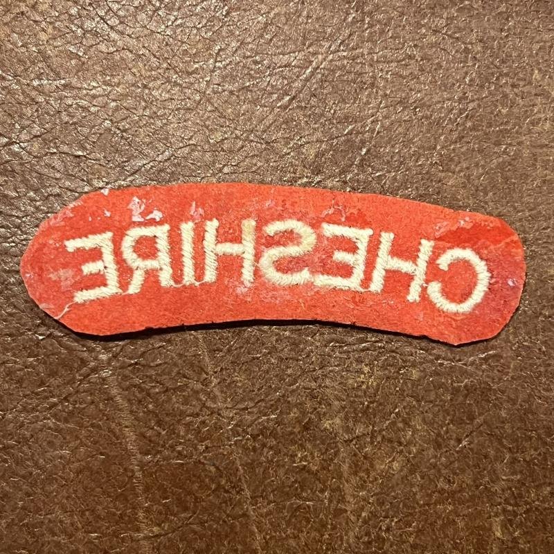 Cheshire Regiment Shoulder Title Paste Back — image 2