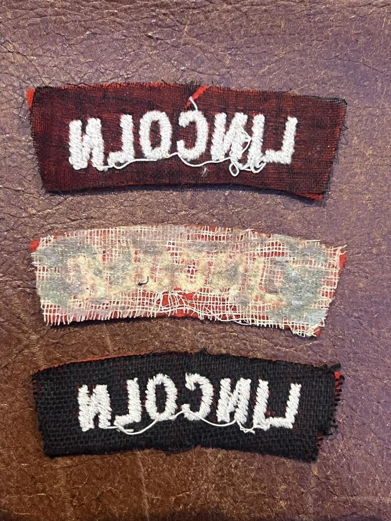 Lincoln Regiment Shoulder Titles x 3 — image 2