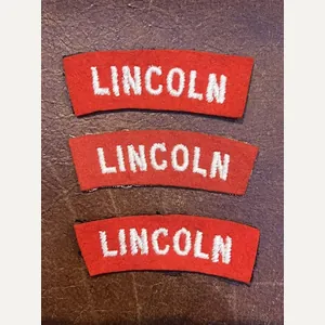 Lincoln Regiment Shoulder Titles x 3