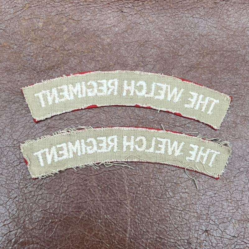 The Welch Regiment Pair Shoulder Titles — image 2