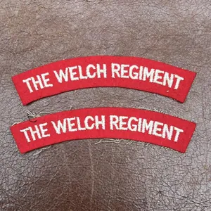 The Welch Regiment Pair Shoulder Titles