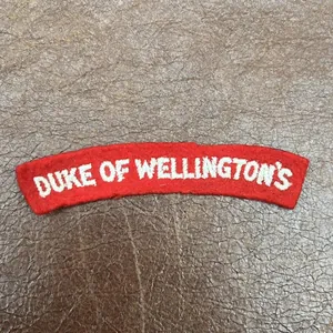 Duke of Wellingtons Paste Back Shoulder Title WW2