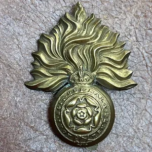 Royal Fusiliers Cap Badge KC Brass