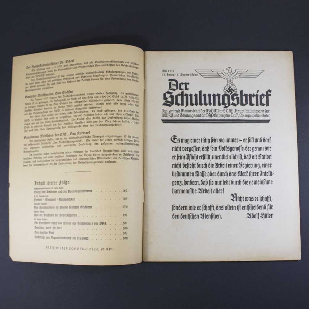 Magazine 'Der Schulungsbrief' May 1937 — image 2