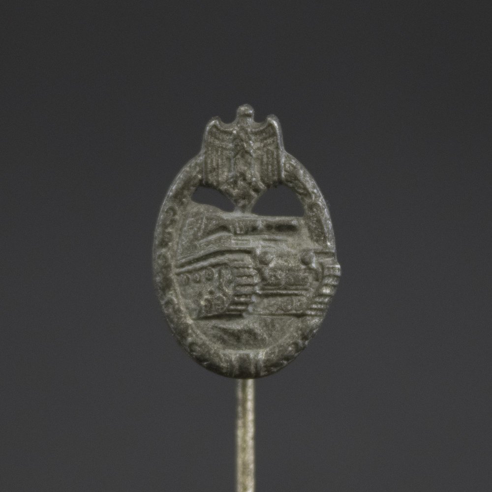 Panzer assault badge in silver stickpin — image 2