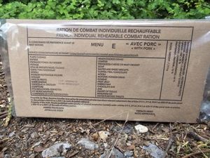 New 24hr French RCIR MRE Menu E Best Before 2027