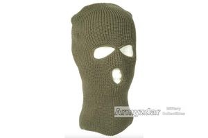 3 holes Acrylic Balaclava – green