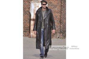 OFFIZIER Leather coat – black