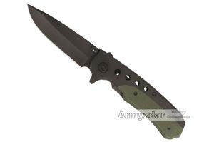 Pocket knife with clip – black/green