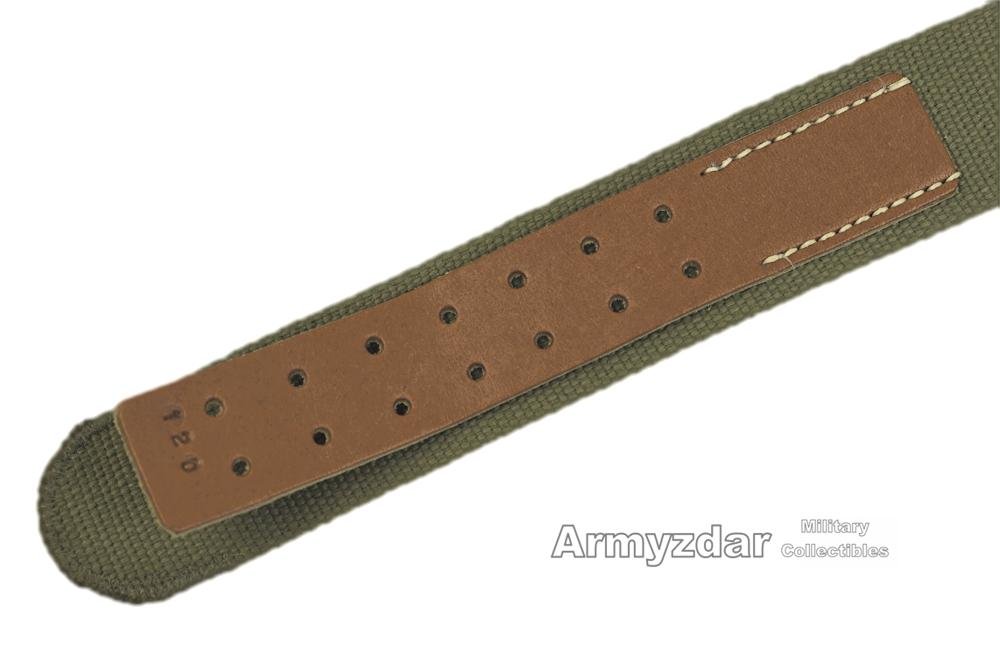 Repro German DAK green webbing belt — image 3